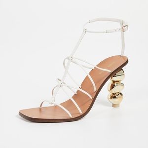 White Cult Gaia Pietra 90 strappy leather sandals